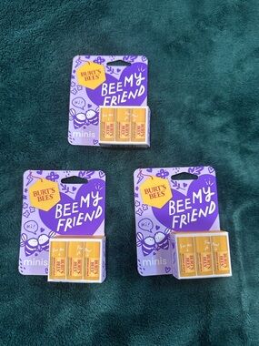 Burt's Bees Beemy Friend Mini Lip Balm Trio - Purple & Yellow